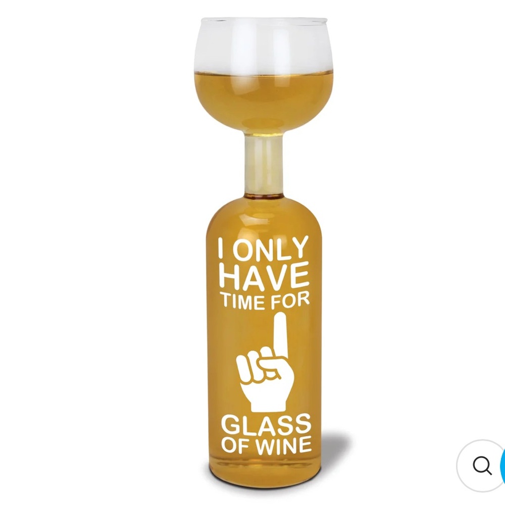 NEW BigMouth Wine Bottle Glass Funny Gift